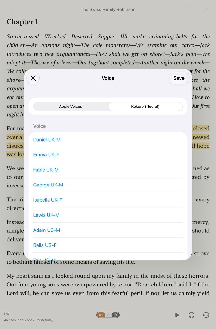 The voice sheet: Apple's voices and the neural voices
